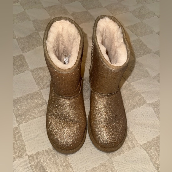 UGG Glittery Gold Boots size 4